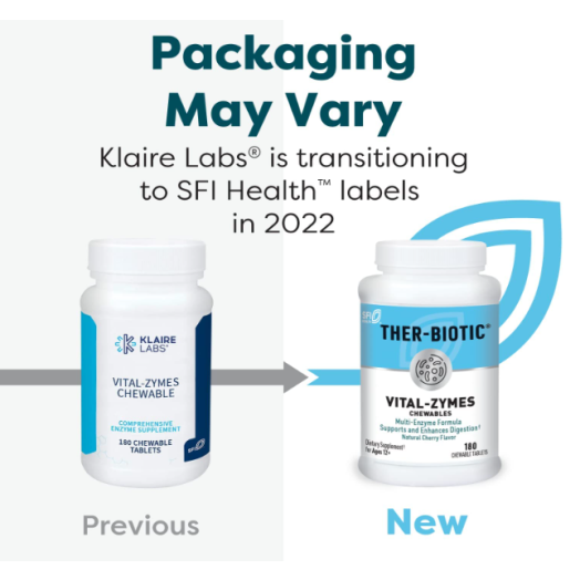 Klaire Labs - Vital-Zymes Chewable - 180 Chewable Tablets
