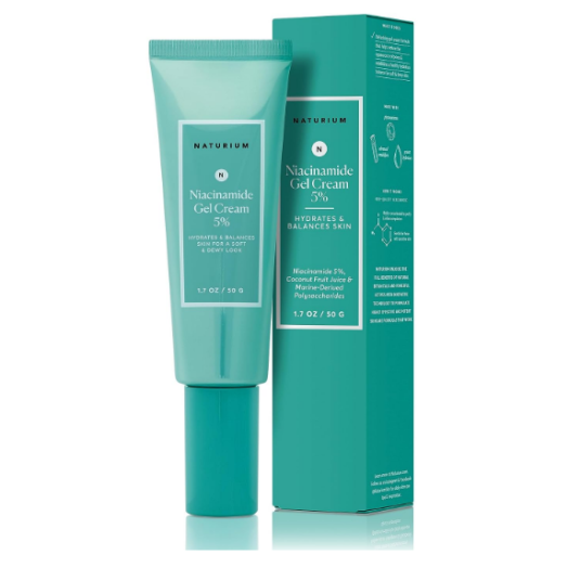 Niacinamide Gel Cream 5% - 1.7oz, Vitamin B3, Minimize Pores, Deep Hydration, Anti Aging Facial Cream with Niacinamide and Coconut by Naturium