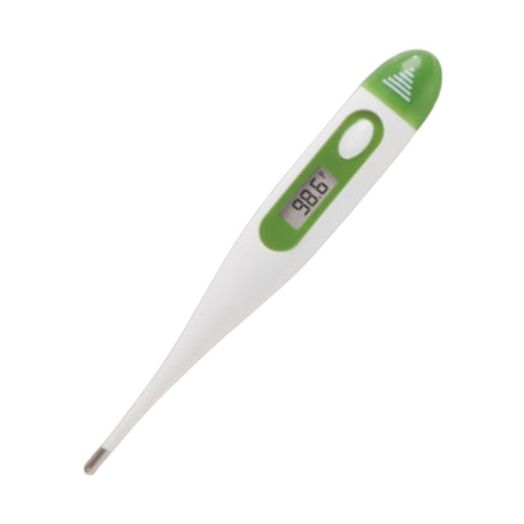 Veridian Healthcare 60-Second Digital Thermometer, Waterproof with Rigid Tip Green