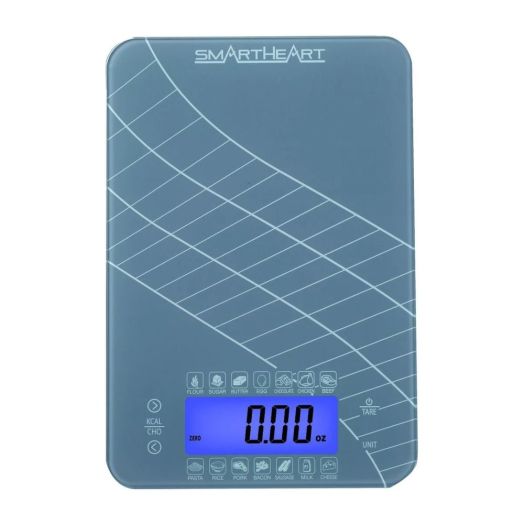 Veridian Healthcare SmartHeart Digital Kitchen Food Scale, 11 lbs Capacity