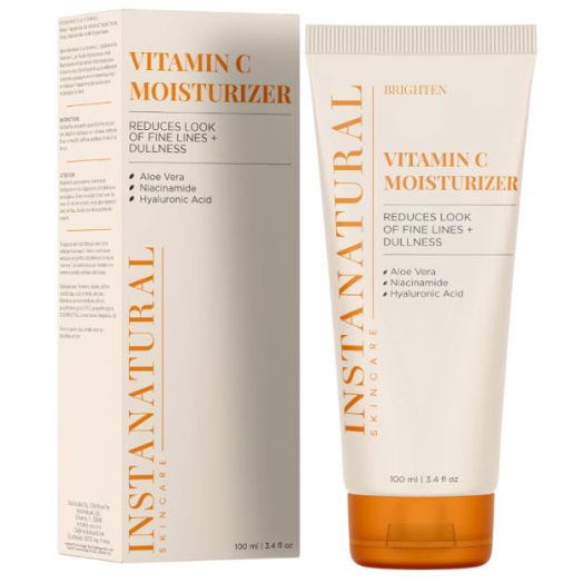 InstaNatural Vitamin C Facial Moisturizer Cream, 3.4 FL Oz (Pack of 1) | Vitamin C, Hyaluronic Acid, Aloe Vera, Niacinamide | Brightens, Reduces the Look of Fine Lines and Wrinkles