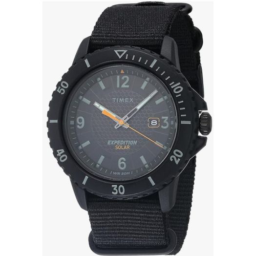 Timex Men's Expedition Gallatin Watch, Black Nylon Slip-Thru Strap