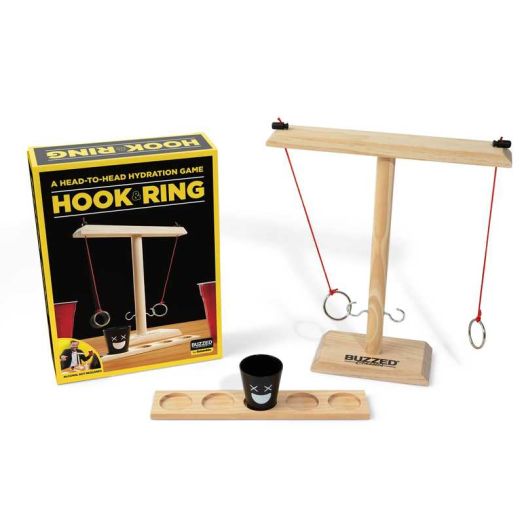 Buzzed Classics Hook & Ring - Ring Toss Drinking Game for Adult Parties by What Do You Meme? ( Exclusive)