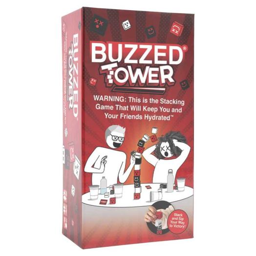 Buzzed Tower, Stack-and-Sip Adult Drinking Game for Game Night Parties, Tailgates, and Bachelor Parties by What Do You Meme?