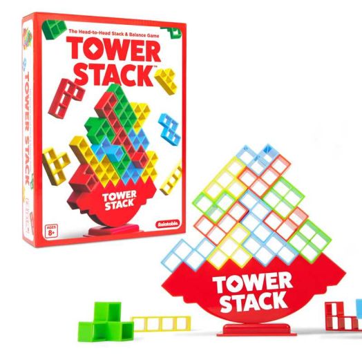 Tower Stack, The Balance Stacking Family Game for Kids Ages 8+, Easter Basket Stuffers, by What Do You Meme?