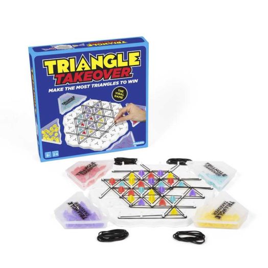 Triangle Takeover by What Do You Meme?- Fun Easter Family Game for Kids Ages 8+, Includes Board, Rubber Bands, Pegs & Storage Cases