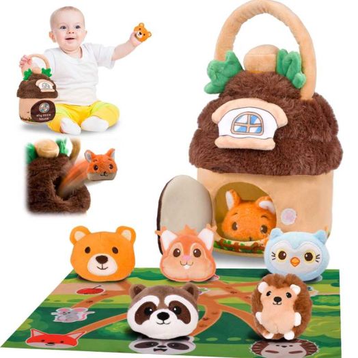Willingheart Baby Toys 6-12 Months - Enchanted Forest with Stuffed Farm Animals - Montessori Toys for 6 Month Old Baby 1 Year Old Boy Girl Gifts Toddlers Sensory Toy Christmas Baby Gifts