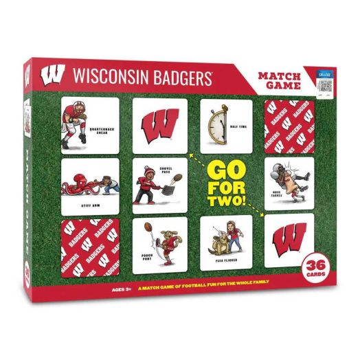 YouTheFan NCAA Wisconsin Badgers Memory Match Game