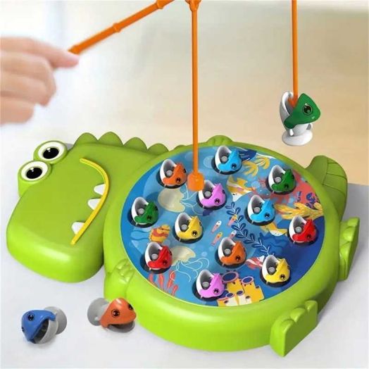 1Pc Children's Fishing Game Toy, Educational Early Learning Toy, Magnetic Fishing Rod, Parent-Child Interactive Gift, Suitable for Boys and Girls