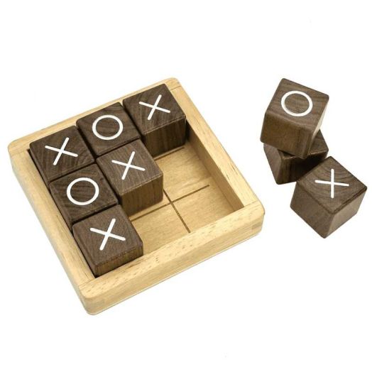 Tic Tac Toe Office Fidget Toy Office Desk Games Stress Relief Toy Knick-Knacks Coffee Table Decor for All Ages Size 4 by 4 Inch