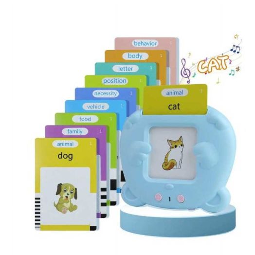 Talking Flayg Cards for Toddlers 2-6 Years,Educational Toy Gifts for Toddler Boys and Girls,Toddler Toys for Autistic Children,Blue