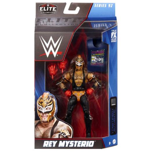 NEW JAPAN PRO-WRESTLING WWE Elite 92 Rey Mysterio Action Figure, Orange and Black