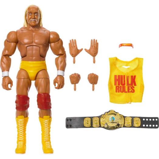 WWE Elite Hulk Hogan Action Figure, 6-inch Collectible Superstar with Articulation & Accessories