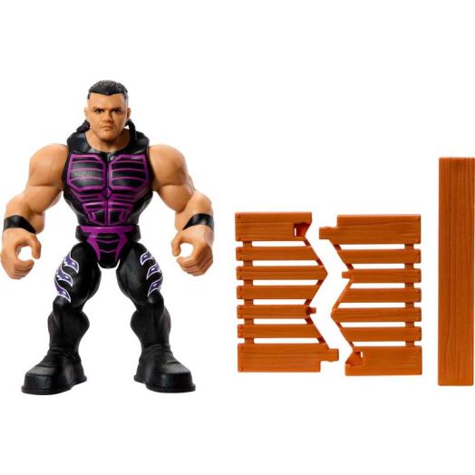 WWE Knuckle Crunchers Dominik Mysterio Action Figure & Accessories, Bone-Crunching Movement, 3.25-inch