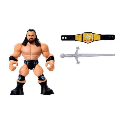 WWE Knuckle Crunchers Drew McIntyre Action Figure & Accessories, Bone-Crunching Sounds, 3.25-inch