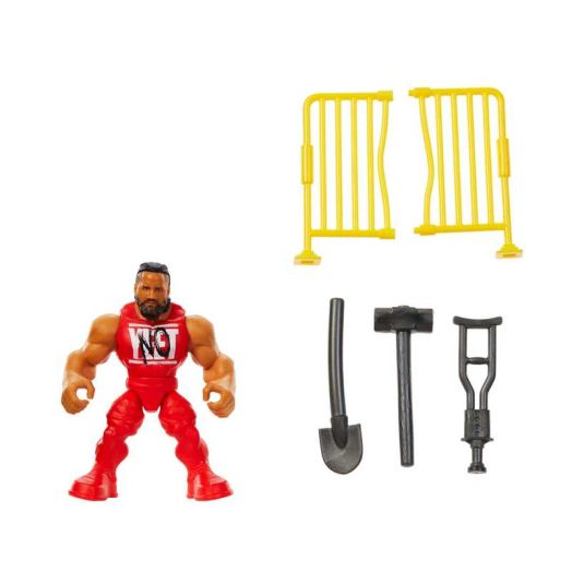 WWE Knuckle Crunchers Jimmy Uso Action Figure & Accessories, Bone-Crunching Movement, 3.25-inch