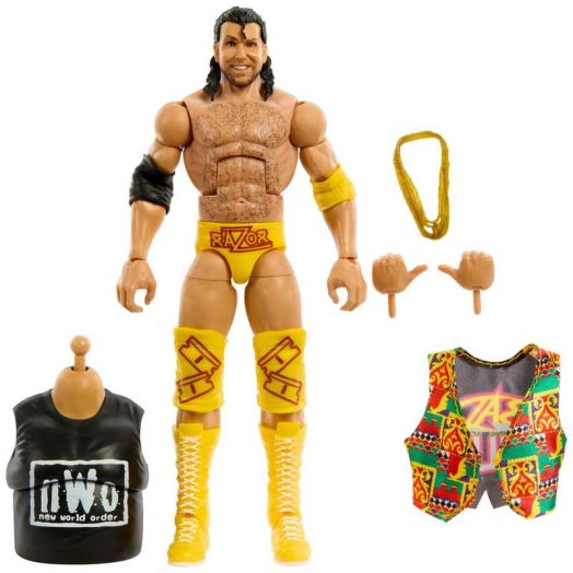WWE Monday Night War Elite Collection Razor Ramon Action Figure & Accessories, Build-a-Figure Parts