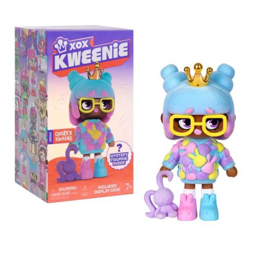 XOX Kweenies Quirky Kweens Series Premium 4 " Figurine and Display Case, Ages7+, Styles May Vary