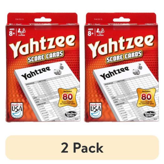 (2 pack) Yahtzee Game Score Pad, Includes 80 Score Cards