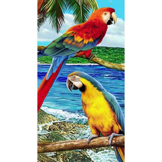 YALKIN 5D Large Diamond Painting Kits for Adults (27.6x15.7inch), Parrots Full Round Drill Animal Scenery Pictures Arts Paint by Diamonds Kits Diamond Art Kits for Home Wall Decor Relax Gift