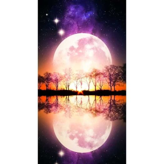 YALKIN Diamond Painting Kits for Adults(27.6 x 15.7 inch), DIY Large 5D Diamond Painting Moon Paint by Number with Gem Art Drill for Kids for Home Wall Décor
