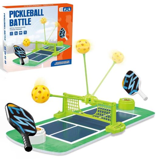 YoFellas Indoor Tabletop Game for Kids, Board Game No Battery Needed 2 Player Family Interactive Toy for Boys & Girls Screen-Free Hand-Eye Coordination & Fine Motor Skills Gift (Pickle Court Battle)