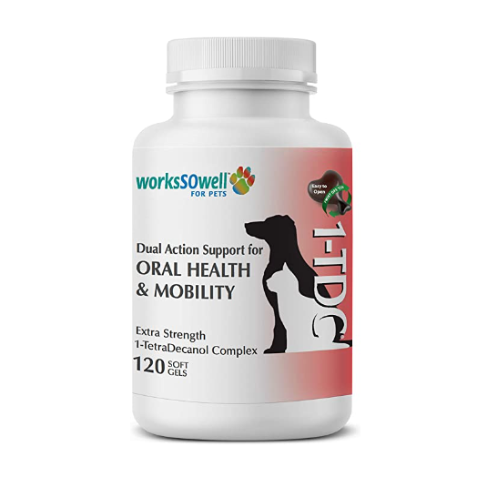 1-TDC Dual Action Natural Support  Twist Off Soft Gels | Delivers 4 Major Health Benefits for Dogs and Cats | Supports Oral Health, Hip and Joint Health, Muscle and Stamina Recovery, Skin and Coat Health