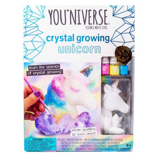 YOU*niverse 3D Crystal Growing Unicorn, D.I.Y. Crystal Sculpture, 6+