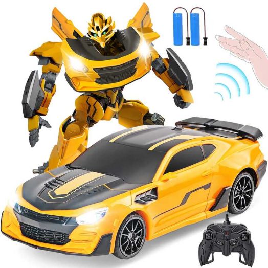 Remote Control Car Transform Toys,2.4G 1:12 Scale Transform Car Robot,One Button Transformation and 360 Rotation Drifting