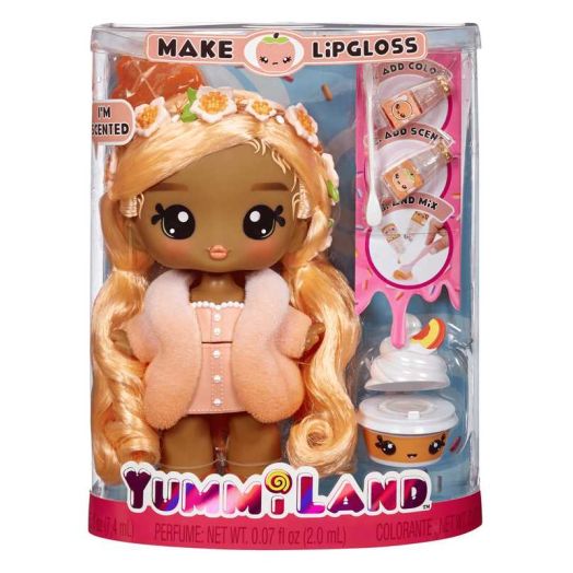 Yummiland Large Doll + Lipgloss Pet- Piper Peach, Ages 4+ | Yummiland