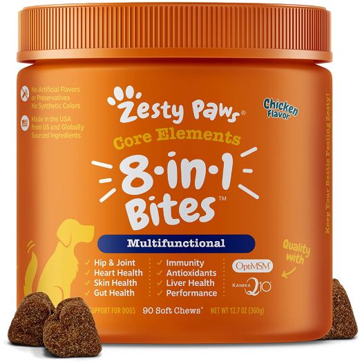 Multifunctional Supplements for Dogs - Glucosamine Chondroitin for Joint Support with Probiotics for Gut & Immune Health – Omega Fish Oil with Antioxidants and Vitamins for Skin & Heart Health