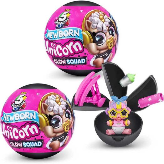 ZURU 5 Surprise Unicorn Squad Series 6 born Glow Squad Action Figure Set, 2 Pack